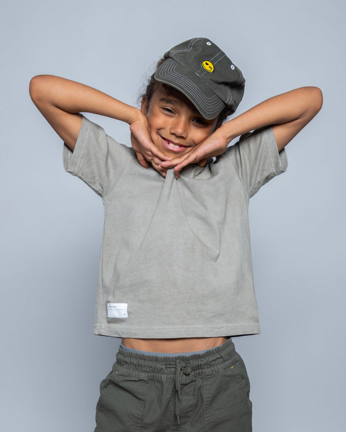 Be Happy 迷你無縫帽｜橄欖綠