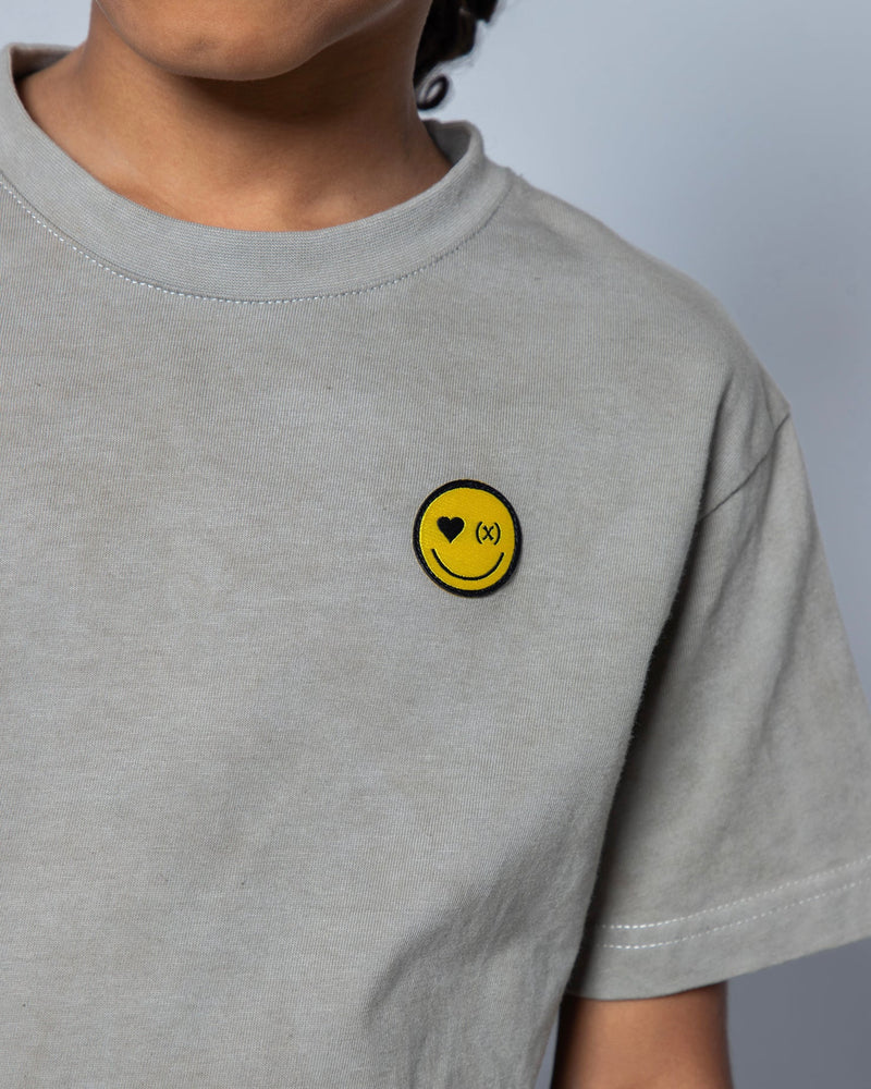 Be Happy Mini Organic Tee | Sage Green