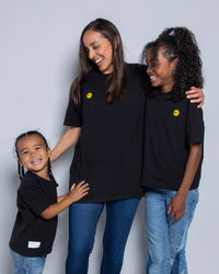 Be Happy Organic Tee | Jet Black