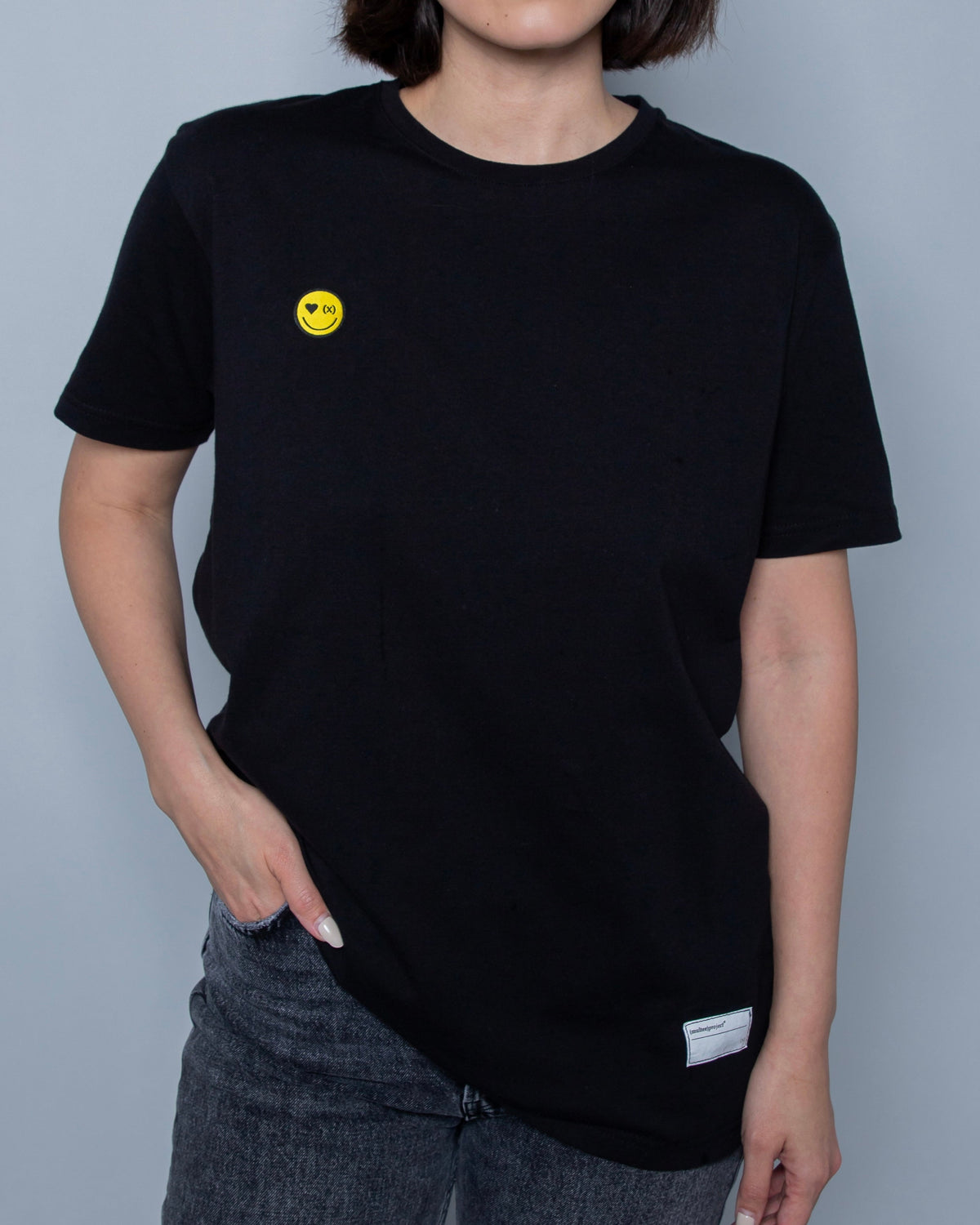 Be Happy Organic Tee | Jet Black
