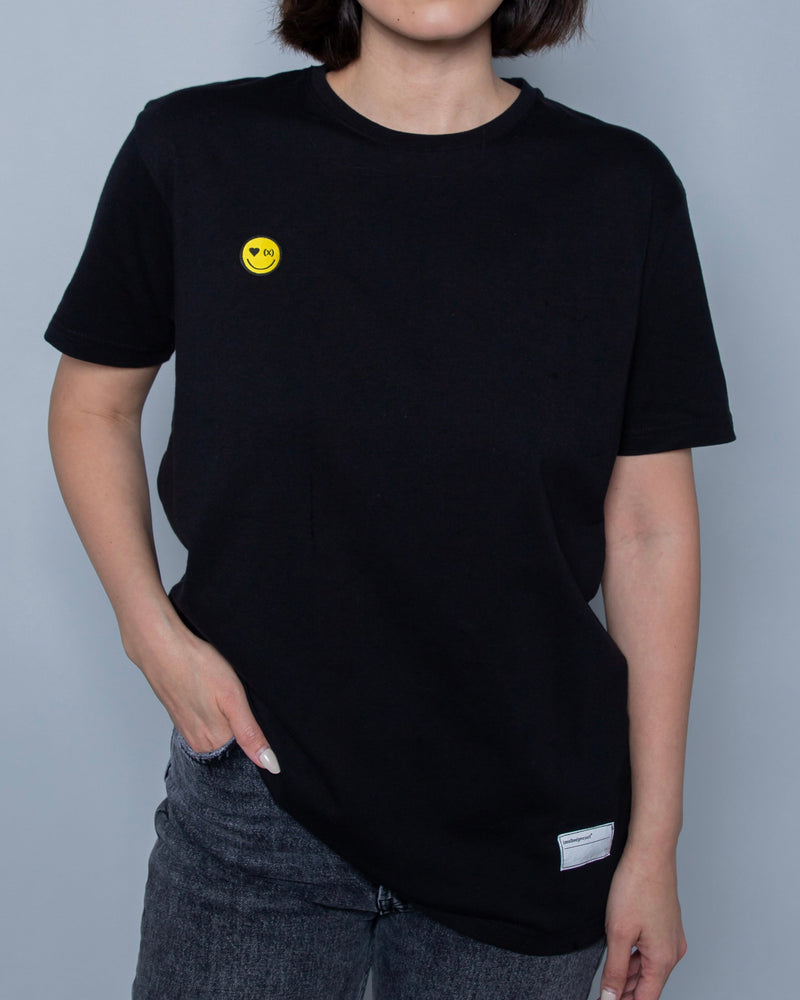 Be Happy Organic Tee | Jet Black
