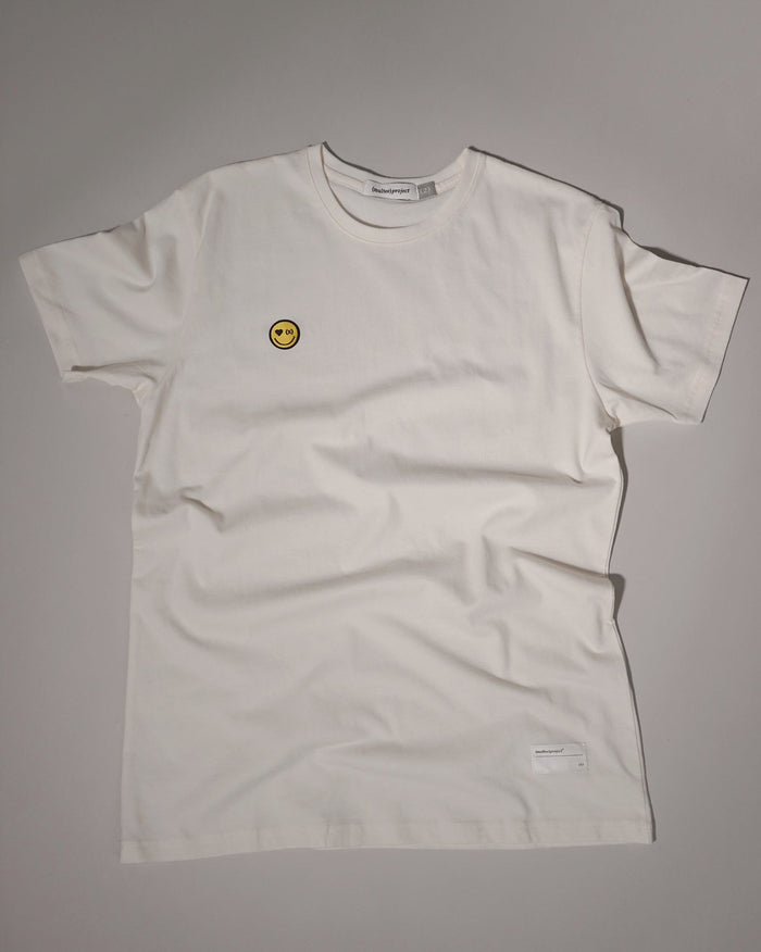 Be Happy 有機棉短袖 T 恤｜燕麥奶色