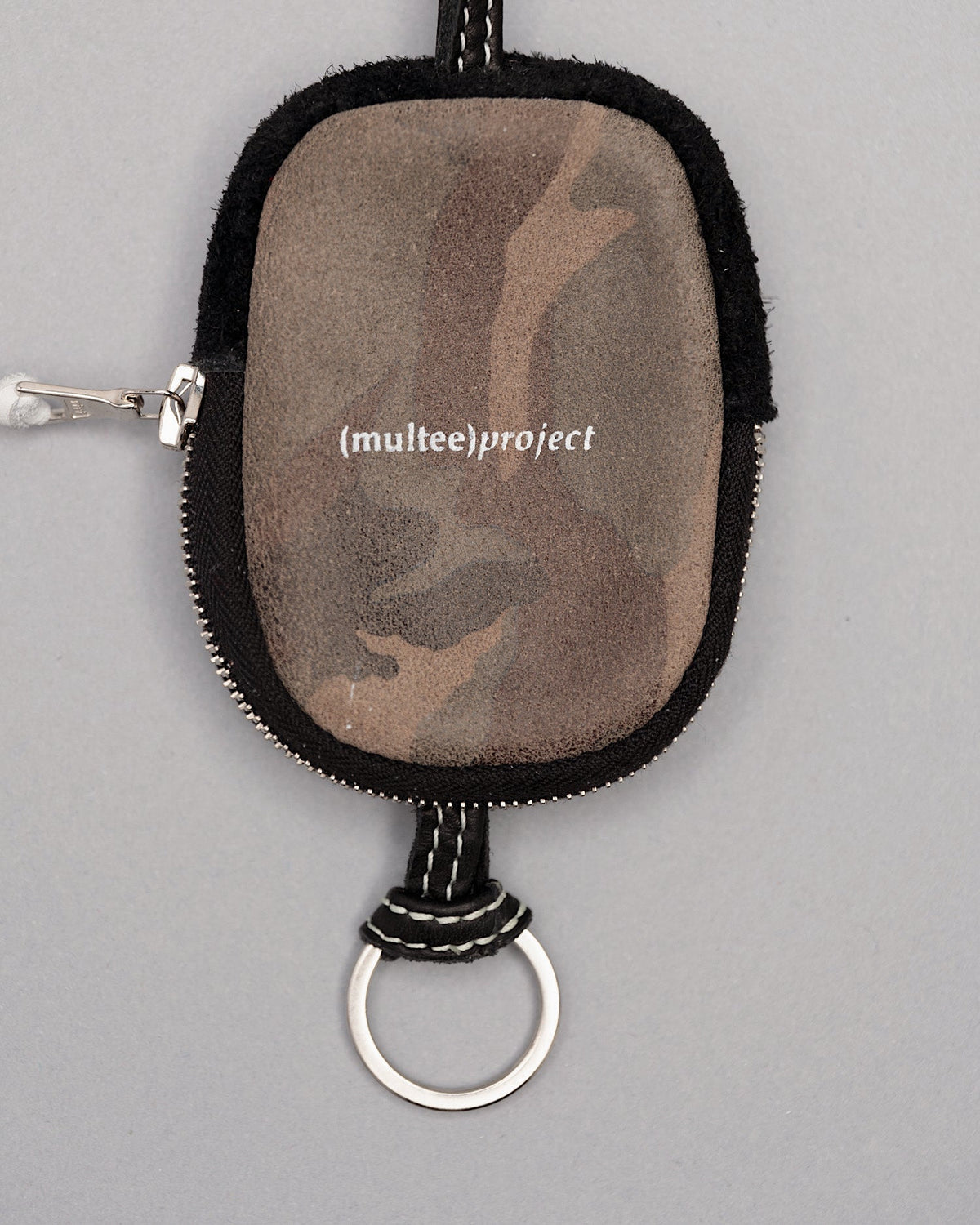 Leather Key Pouch | Woodland Camo