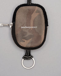 Leather Key Pouch | Woodland Camo