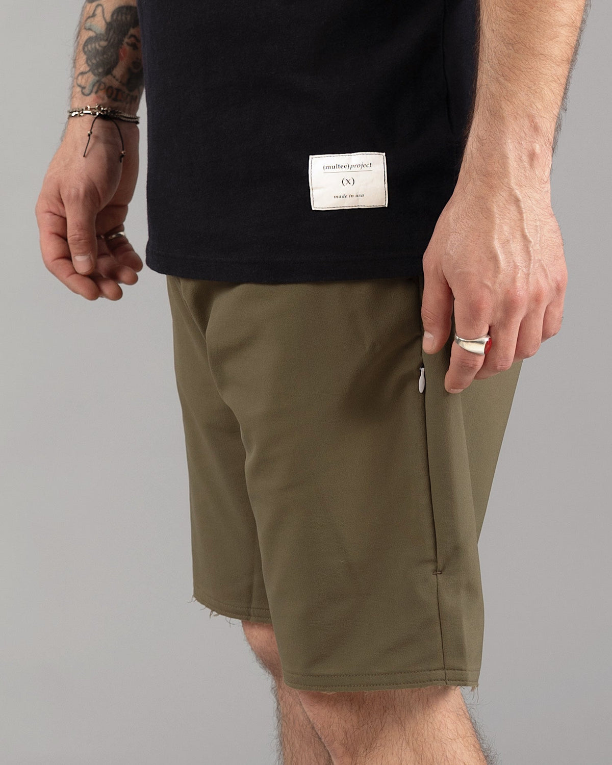 New Standard Cut-Off Shorts | Olive Green