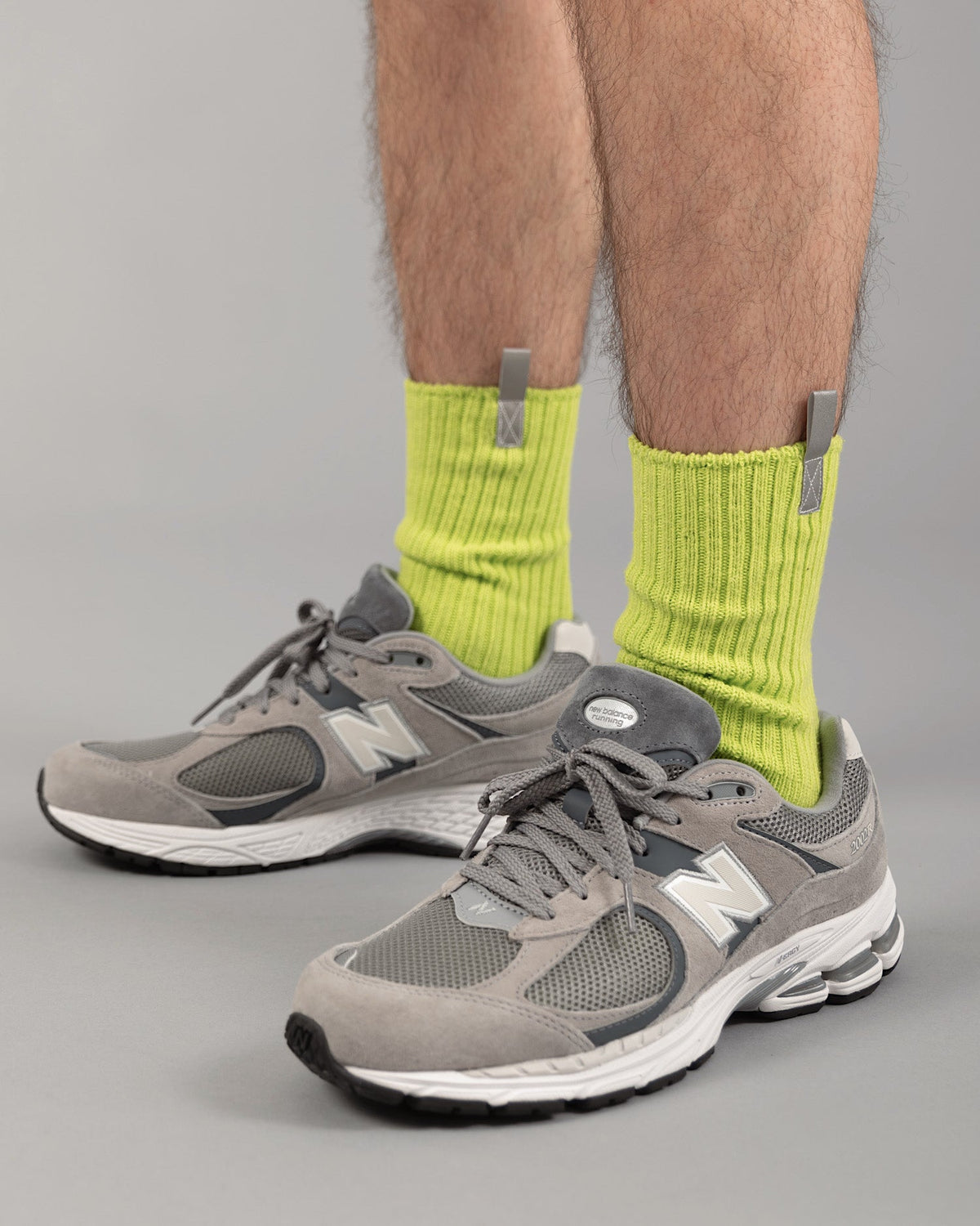 Reflective Organic Crew Socks | Volt Yellow