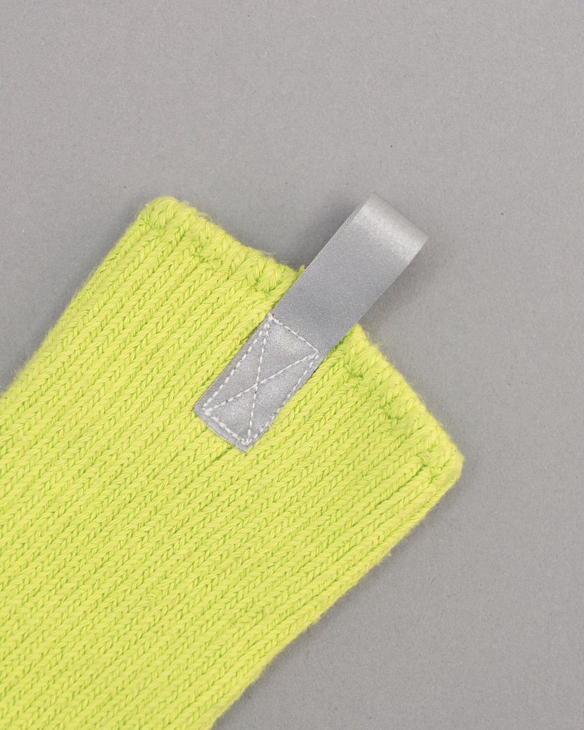 Reflective Organic Crew Socks | Volt Yellow