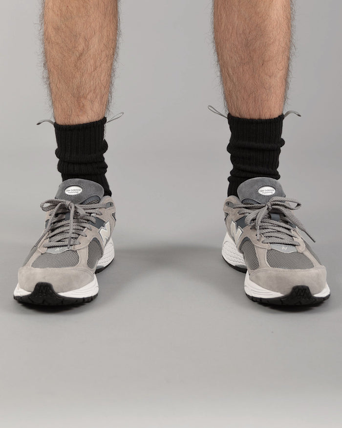 反光有機棉長襪｜ 曜黑色