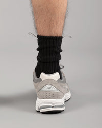 Reflective Organic Crew Socks | Jet Black