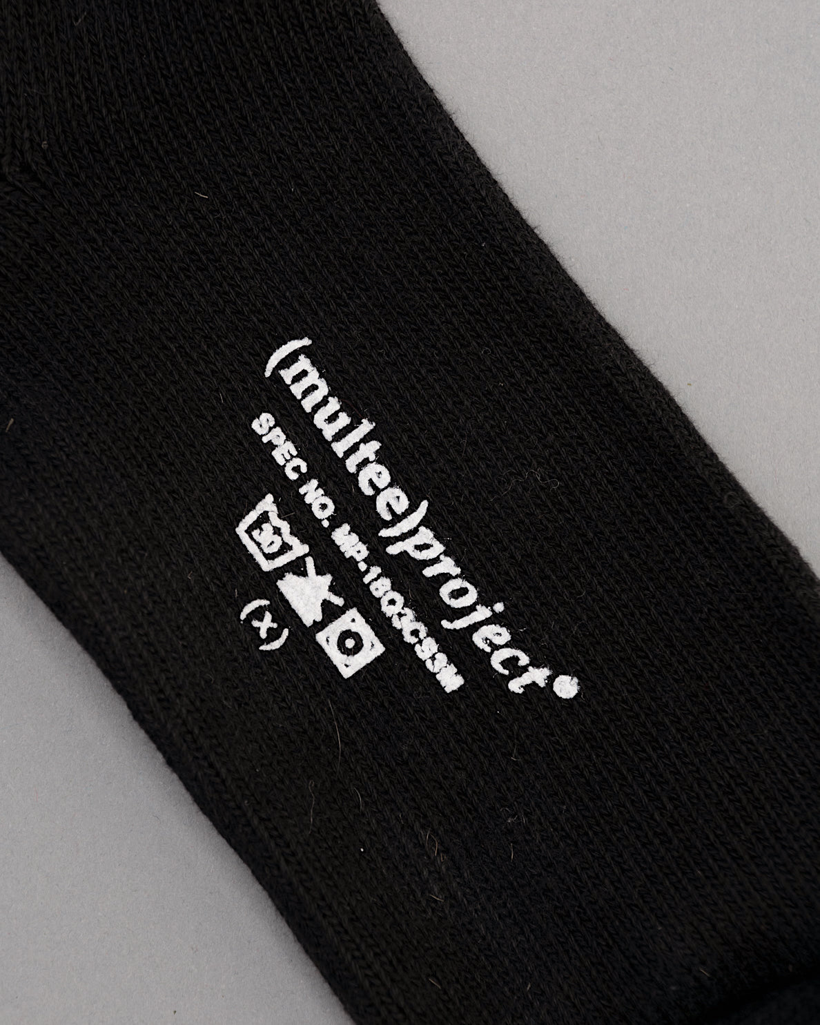 Reflective Organic Crew Socks | Jet Black
