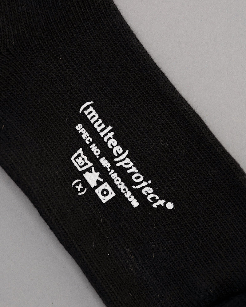Reflective Organic Crew Socks | Jet Black