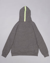 經典三纖混紡套頭上衣｜麻灰 / 螢光黃