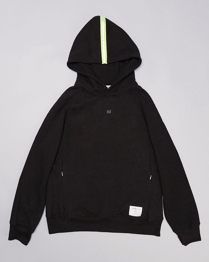 特色三種材質混紡連帽外套｜潛影黑/亮黃