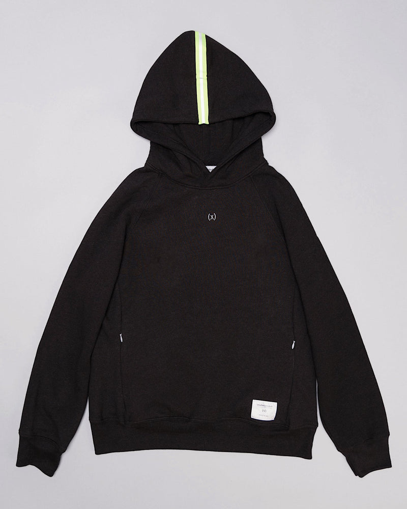 特色三種材質混紡連帽外套｜潛影黑/亮黃