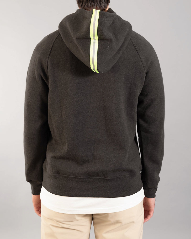 特色三種材質混紡連帽外套｜潛影黑/亮黃