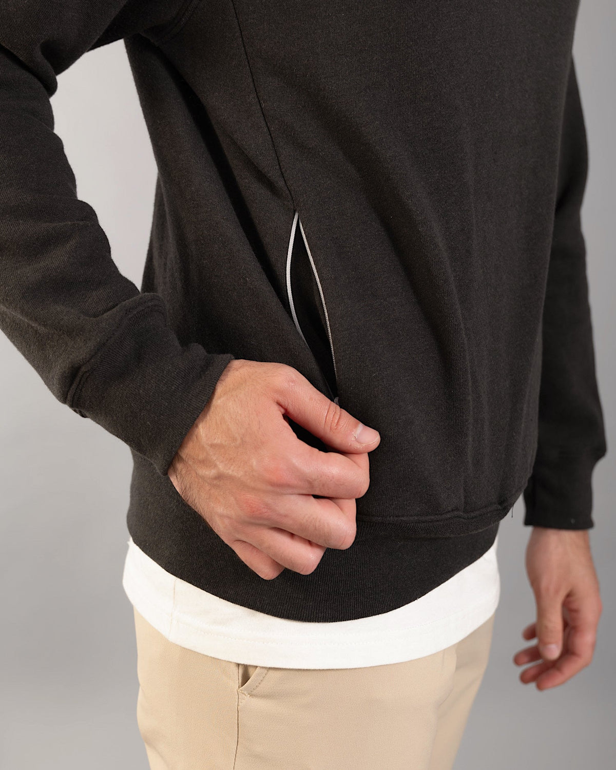 特色三種材質混紡連帽外套｜潛影黑/亮黃