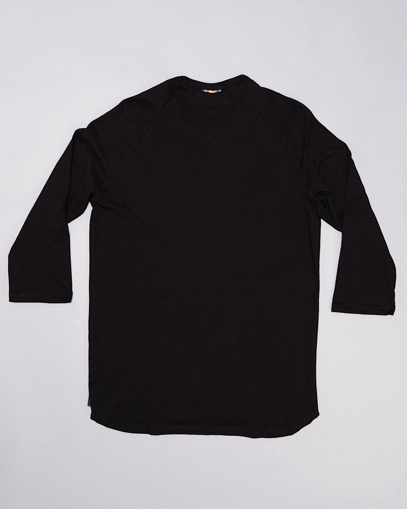 Signature Cotton Raglan | Jet Black