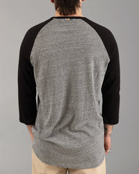 Signature 三纖斜袖上衣｜灰色和黑色