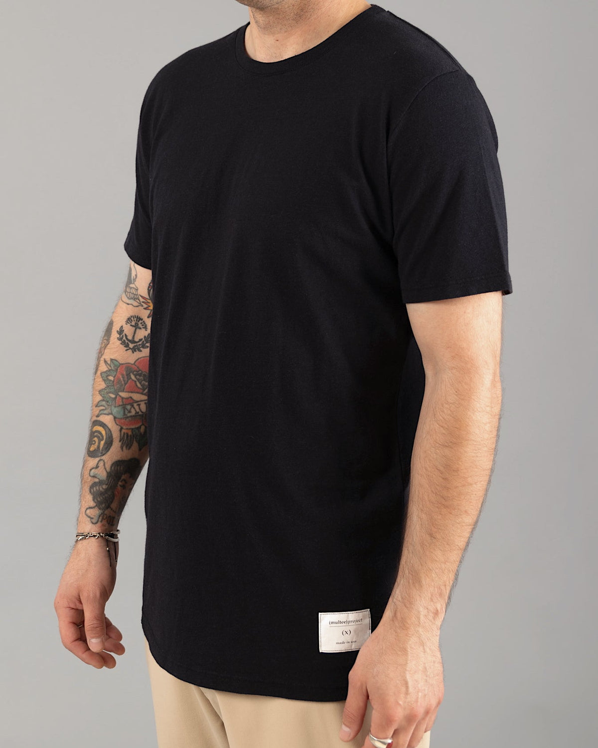 Signature 三纖混紡 T 恤｜曜黑色