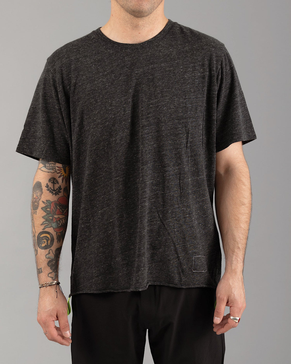 Signature Tri-blend Tee | Charcoal / Volt