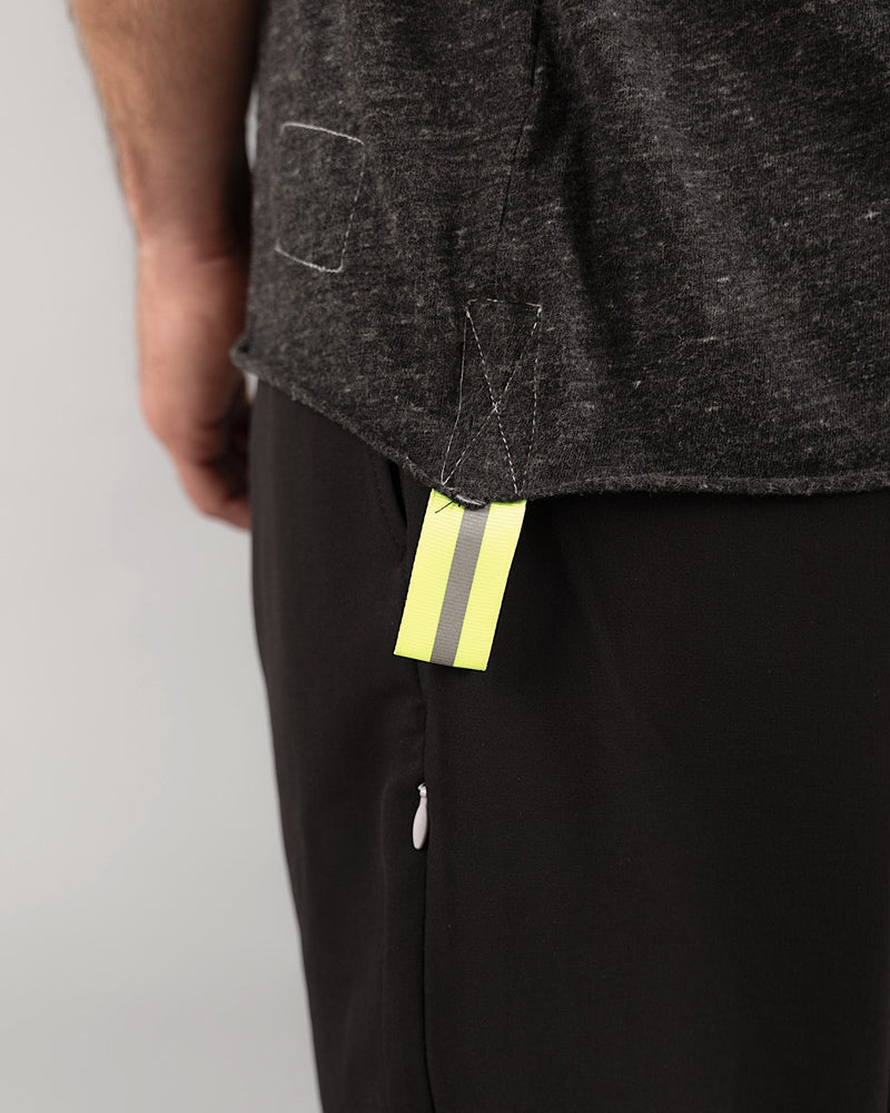 Signature Tri-blend Tee | Charcoal / Volt