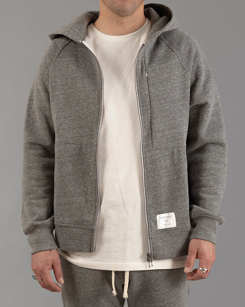 Signature Tri-blend Zip up | Heather Grey